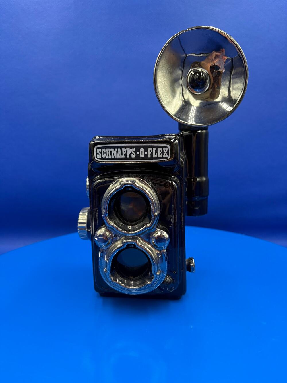Vintage Flask Schnapps O Flex Camera Porcelain Decanter Flask